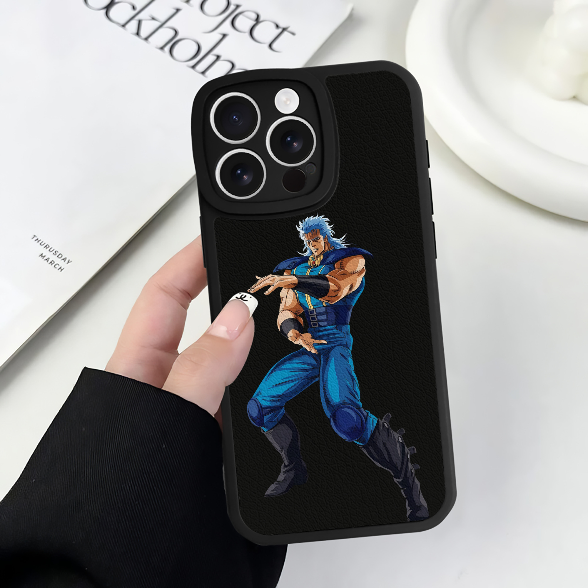 （画像用） 北斗の拳 Fist of the North Star 【iPhone 16シリーズ対応】シリコンスマホケース（レザー調） 材質：シリコン